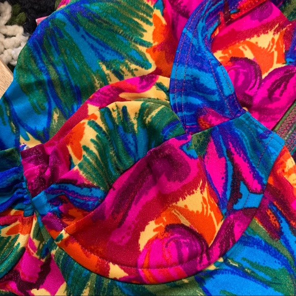 Vintage Floral One Piece Bathing Suit - Picture 5 of 12